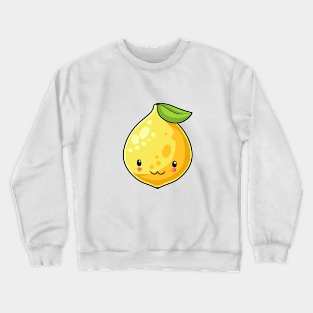 Kawaii lemon fruit Crewneck Sweatshirt by Japanese Designs